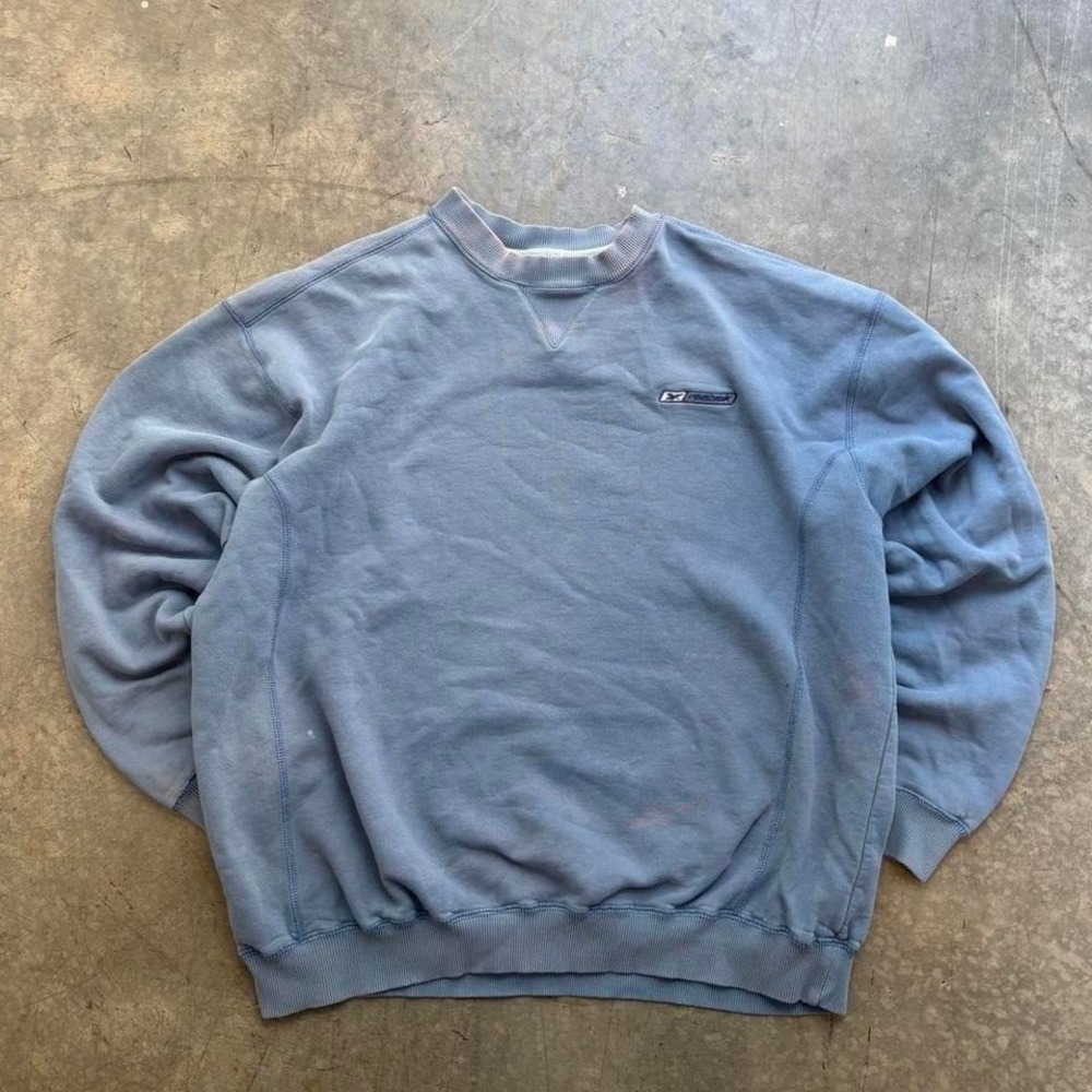 Vintage 90's Reebok Blue Crewneck Sweatshirt Size XL